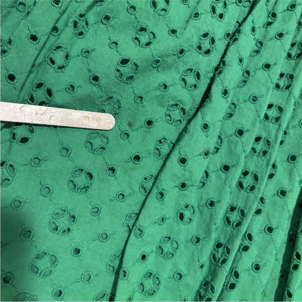 j crew green eyelet dress pre owned sz 4 - Picture 9 of 9